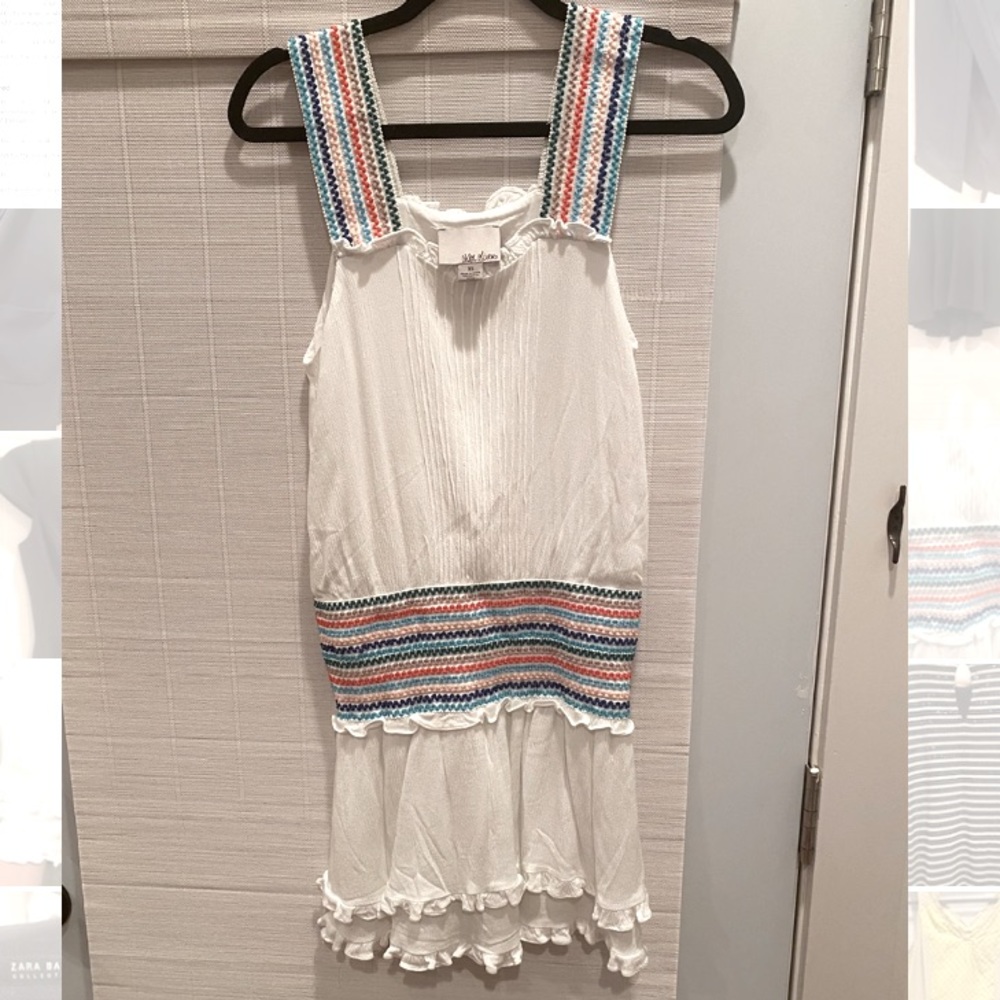 Chloe Oliver white smocked waist dress